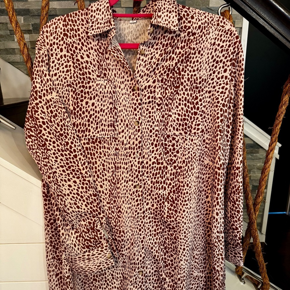 boutique dress animal print